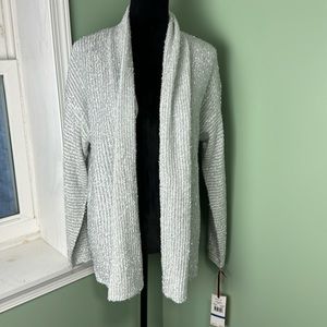 NWT ruby rd. Metallic silver sweater, XL